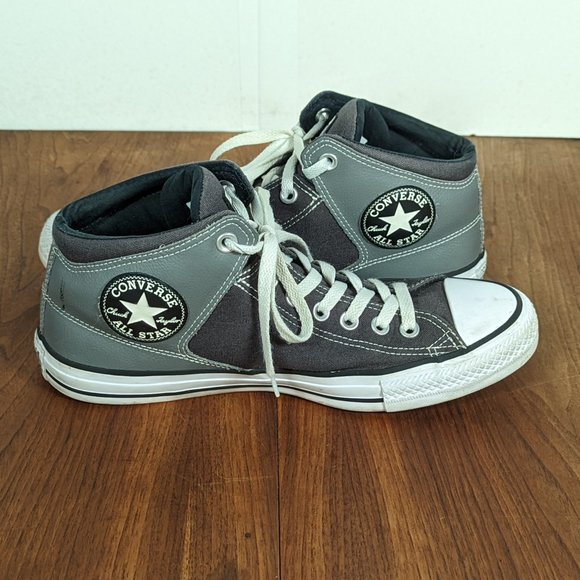 Converse Chuck Taylor Mens High Top Sneaker Fabric/leather 154841c Gray US:8.5 - Picture 5 of 10